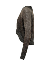 EXTERIOR - Cardigan Corto con Paillettes - Marrone - LIDIASHOPPING® - Official Website