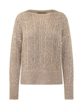 EXTERIOR - Maglia con Scollo a Barchetta e Paillettes - Beige - LIDIASHOPPING® - Official Website