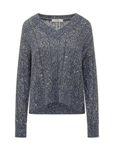 EXTERIOR - Maglia in Alpaca con Motivo Traforato - Blu - LIDIASHOPPING® - Official Website