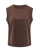 EXTERIOR - Top Senza Maniche con Scollo Tondo - Marrone - LIDIASHOPPING® - Official Website