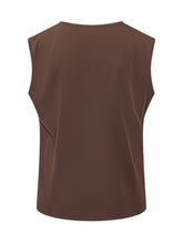 EXTERIOR - Top Senza Maniche con Scollo Tondo - Marrone - LIDIASHOPPING® - Official Website