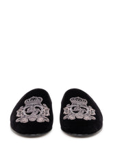 DOLCE & GABBANA - Mule with Ornamental Embroidery - Black - LIDIASHOPPING® - Official Website