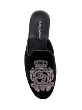 DOLCE & GABBANA - Mule with Ornamental Embroidery - Black - LIDIASHOPPING® - Official Website