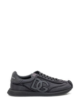 DOLCE & GABBANA - Low Top Sneaker with Side Logo Applique - Black - LIDIASHOPPING® - Official Website