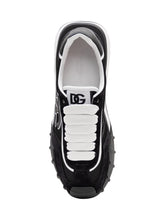 DOLCE & GABBANA - Sneaker Bassa con Maxi Logo - Nero - LIDIASHOPPING® - Official Website