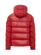 MONCLER - Piumino Maya con Cappuccio - Rosso - LIDIASHOPPING® - Official Website