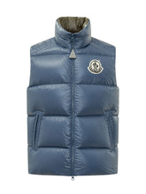 MONCLER - Gilet Imbottito Belice con Collo Alto - Blu - LIDIASHOPPING® - Official Website