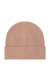 MONCLER - Berretto in Maglia a Coste con Logo - Marrone - LIDIASHOPPING® - Official Website