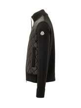 MONCLER - Cardigan Trapuntato con Zip - Nero - LIDIASHOPPING® - Official Website