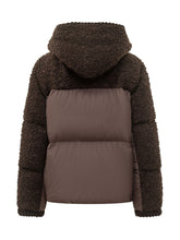 MONCLER - Giacca Cristallin Testurizzata con Cappuccio - Marrone - LIDIASHOPPING® - Official Website