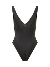 VERSACE - One Piece Swimsuit with Sheer Panels - Black - LIDIASHOPPING® - Official Website