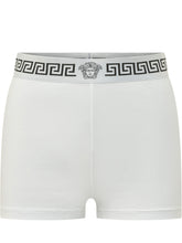 VERSACE - Shorts with Decorative Waistband - White - LIDIASHOPPING® - Official Website