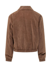 AMI ALEXANDRE MATTIUSSI - Giacca con Zip e Colletto a Contrasto - Marrone - LIDIASHOPPING® - Official Website