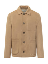 AMI ALEXANDRE MATTIUSSI - Giacca Boxy con Tasche Applicate - Beige - LIDIASHOPPING® - Official Website