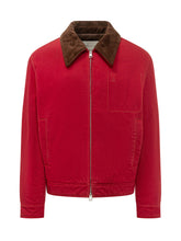 AMI ALEXANDRE MATTIUSSI - Crewneck Sweatshirt with Contrast Trim - Red - LIDIASHOPPING® - Official Website