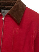 AMI ALEXANDRE MATTIUSSI - Crewneck Sweatshirt with Contrast Trim - Red - LIDIASHOPPING® - Official Website