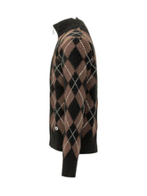 AMI ALEXANDRE MATTIUSSI - Maglione a Rombi con Zip - Marrone - LIDIASHOPPING® - Official Website