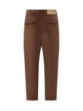 AMI ALEXANDRE MATTIUSSI - Pantaloni Carrot con Pince - Marrone - LIDIASHOPPING® - Official Website