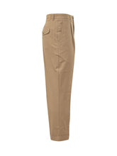 AMI ALEXANDRE MATTIUSSI - Pantaloni Carrot con Pieghe - Beige - LIDIASHOPPING® - Official Website