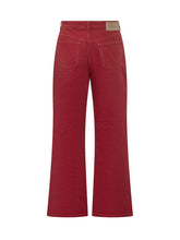AMI ALEXANDRE MATTIUSSI - Jeans Large Fit con Cuciture Verticali - Rosso - LIDIASHOPPING® - Official Website