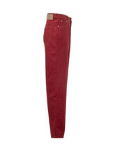 AMI ALEXANDRE MATTIUSSI - Jeans Large Fit con Cuciture Verticali - Rosso - LIDIASHOPPING® - Official Website