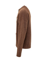 AMI ALEXANDRE MATTIUSSI - Polo a Maniche Lunghe con Chiusura a Bottoni - Marrone - LIDIASHOPPING® - Official Website