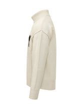 AMI ALEXANDRE MATTIUSSI - Maglione con Collo Alto e Motivo sul Petto - Bianco - LIDIASHOPPING® - Official Website