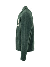 AMI ALEXANDRE MATTIUSSI - Polo in Maglia con Maxi Logo - Verde - LIDIASHOPPING® - Official Website