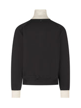 AMI ALEXANDRE MATTIUSSI - Sweatshirt with Contrasting High Collar - Black - LIDIASHOPPING® - Official Website