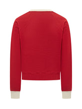AMI ALEXANDRE MATTIUSSI - Crewneck Sweatshirt with Contrast Edges - Red - LIDIASHOPPING® - Official Website