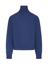 AMI ALEXANDRE MATTIUSSI - Felpa con Collo Alto E Zip - Blu - LIDIASHOPPING® - Official Website
