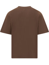 AMI ALEXANDRE MATTIUSSI - T-shirt Girocollo con Logo a Cuore - Marrone - LIDIASHOPPING® - Official Website