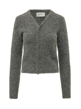 AMI ALEXANDRE MATTIUSSI - Cardigan con Scollo a V - Grigio - LIDIASHOPPING® - Official Website