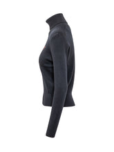 AMI ALEXANDRE MATTIUSSI - Maglia a Collo Alto con Logo - Blu - LIDIASHOPPING® - Official Website
