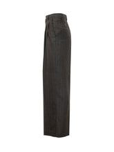 AMI ALEXANDRE MATTIUSSI - Pantaloni a Vita Alta con Pinces - Grigio - LIDIASHOPPING® - Official Website
