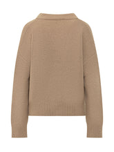 AMI ALEXANDRE MATTIUSSI - V Neck Cardigan with Chest Motif - Beige - LIDIASHOPPING® - Official Website