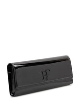 ELISABETTA FRANCHI - Rectangular Clutch with Logo - Black - LIDIASHOPPING® - Official Website