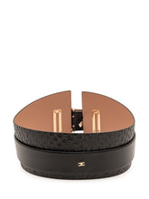 ELISABETTA FRANCHI - Wide Belt with Double Buckle - Black - LIDIASHOPPING® - Official Website