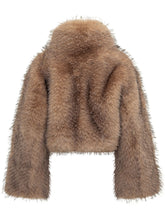 ROTATE - Giacca Corta Effetto Pelliccia - Marrone - LIDIASHOPPING® - Official Website