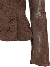 ROTATE - Top Peplum con Motivo Floreale - Marrone - LIDIASHOPPING® - Official Website