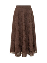 ROTATE - Gonna Lunga con Motivo Floreale - Marrone - LIDIASHOPPING® - Official Website