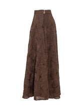 ROTATE - Gonna Lunga con Motivo Floreale - Marrone - LIDIASHOPPING® - Official Website