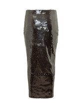 ROTATE - Draped Sequin Skirt with Knot - Brown - LIDIASHOPPING® - Official Website