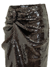 ROTATE - Draped Sequin Skirt with Knot - Brown - LIDIASHOPPING® - Official Website