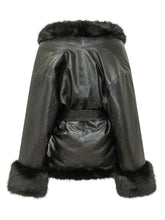 ROTATE - Jacket with Belt and Soft Trim - Black - LIDIASHOPPING® - Official Website