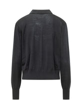 BA&SH - Boston Cardigan with Collar - Blue - LIDIASHOPPING® - Official Website