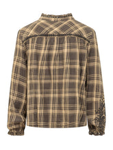 BA&SH - Blusa Kaela a Quadri con Ricami - Verde - LIDIASHOPPING® - Official Website
