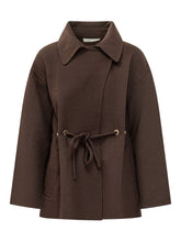 BA&SH - Cappotto Kam con Coulisse in Vita - Marrone - LIDIASHOPPING® - Official Website