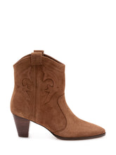 BA&SH - Casey Ankle Boots with Shaped Details - Brown - LIDIASHOPPING® - Official Website