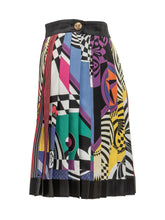 VERSACE - Gonna Teatro Foulard Plissettata con Stampa Geometrica - - LIDIASHOPPING® - Official Website